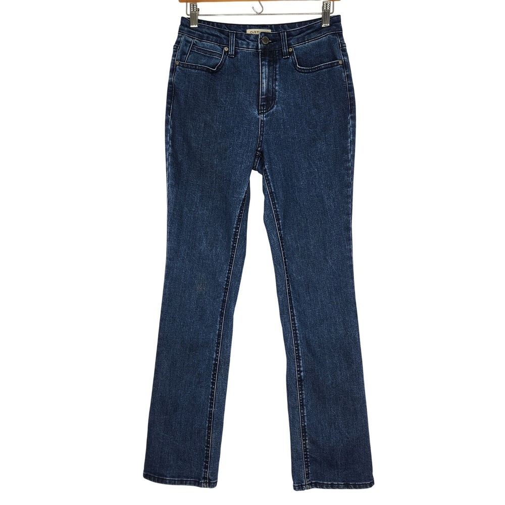 Oat New York Women Dark Wash High Rise Straight Leg Jeans Size 2/26 P0110-CA